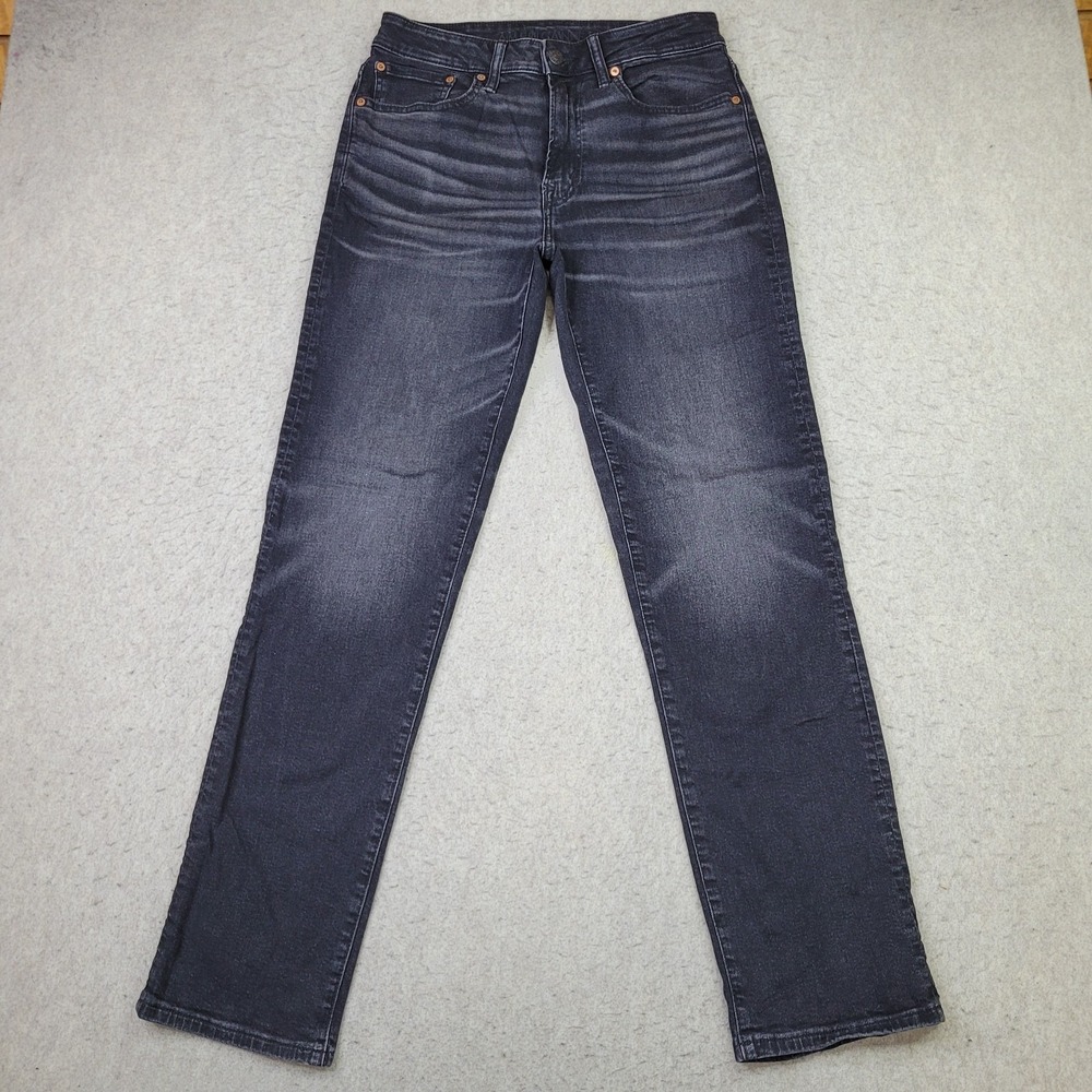 American Eagle Airlfex+ Athletic Straight Jeans Mens 30x32 Black Stretch